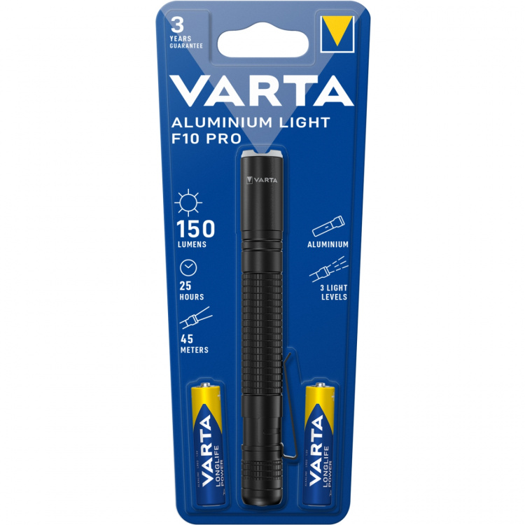 Varta Aluminium Light F10 Pro lommelykt 150 lm