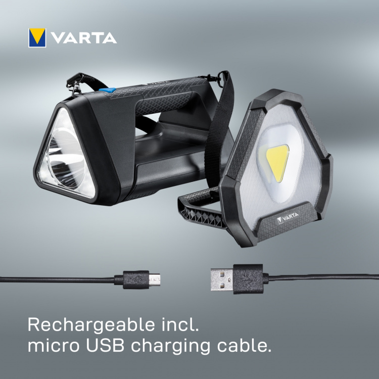 Varta Work Flex Stadium Light Arbeidslys oppladbart IP54 1450 lm Varta Work Flex Stadium Light Arbeidslys oppladbart IP54 1450 lm
