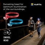 Varta Outdoor Sports H20 Pro hodelykt 200 lm rød Varta Outdoor Sports H20 Pro hodelykt 200 lm rød