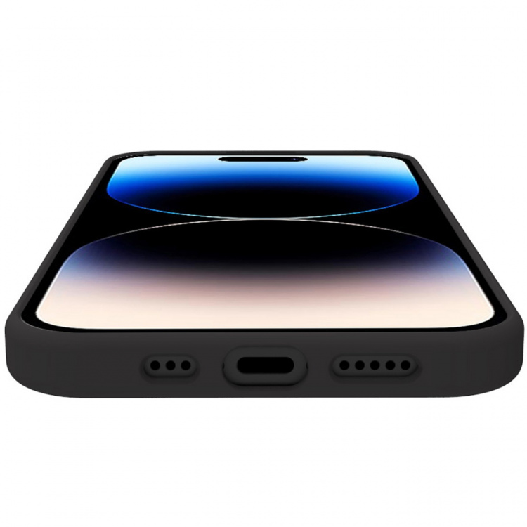 Celly Cromo Mykt gummideksel til iPhone 15 Pro Svart