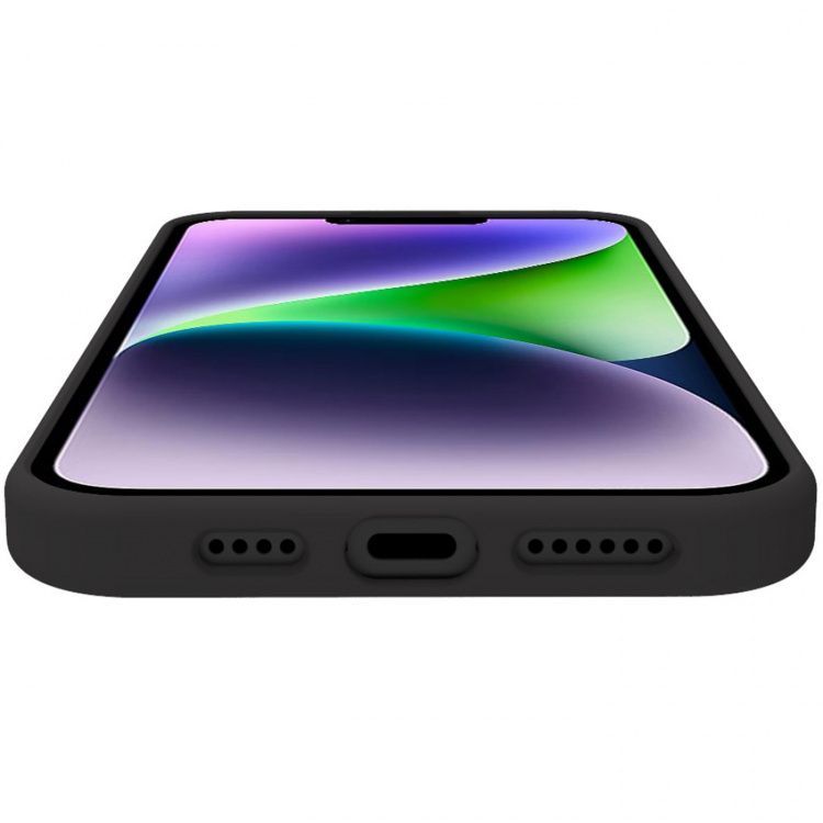 Celly Cromo Soft gummideksel iPhone 15 Plus Svart