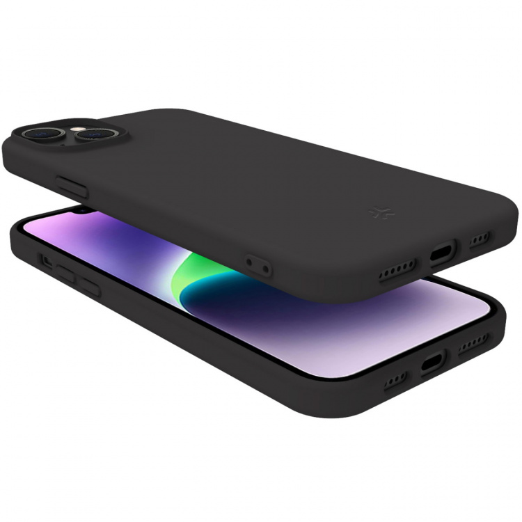 Celly Cromo Soft gummideksel iPhone 15 Plus Svart