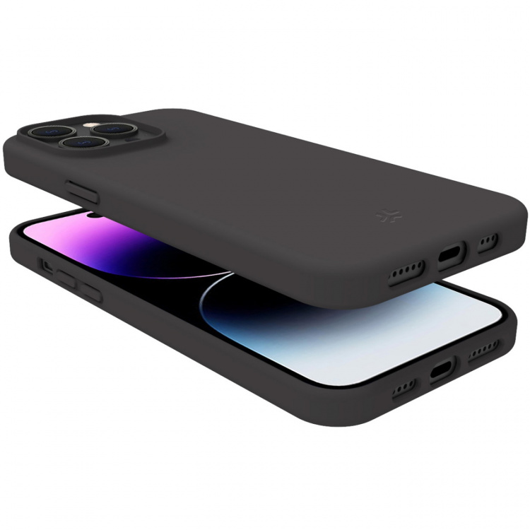 Celly Planet Mykt TPU-deksel GRS 100 % resirkulert TPU iPhone 15 Pro Max Svart