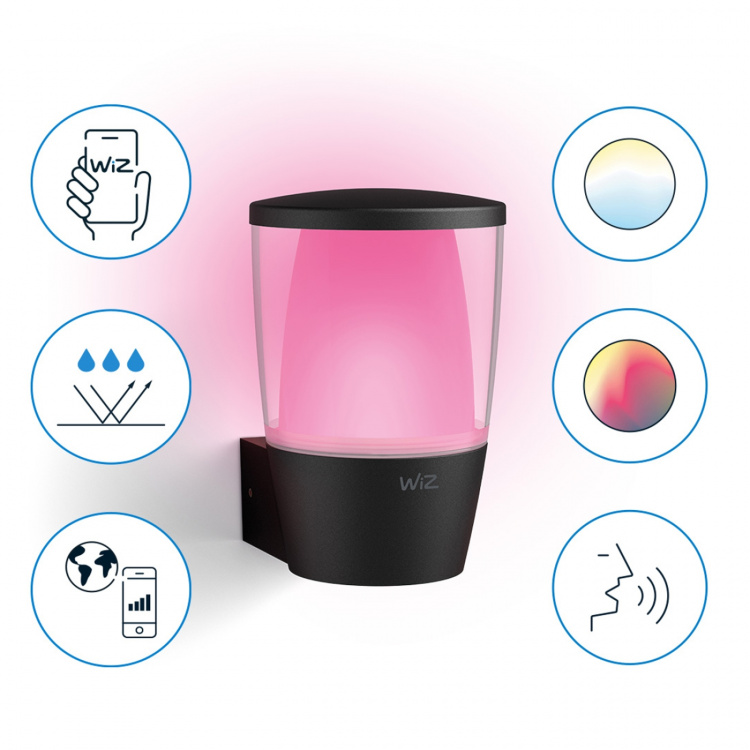 WiZ WiFi Smart Elpas vegglampe Farge + Varm-kald hvit 230V