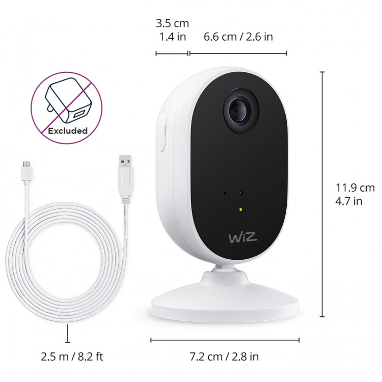 WiZ Innendørs kamera Full HD