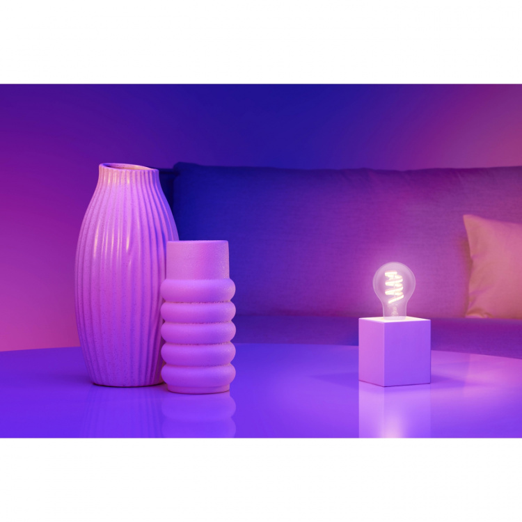 WiZ WiFi Smart LED E27 40W Filament Farge + Varm-kald hvit 470lm