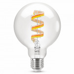 WiZ WiFi Smart LED E27 G95 40W Filament Farge + Varm-kald hvit 470lm WiZ WiFi Smart LED E27 G95 40W Filament Farge + Varm-kald hvit 470lm