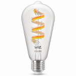 WiZ WiFi Smart LED E27 ST64 40W Filament Farge + Varm-kald hvit 470lm