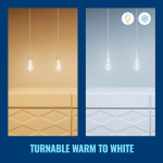 WiZ WiFi Smart LED E27 ST64 40W Filament Farge + Varm-kald hvit 470lm