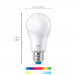 WiZ WiFi Smart LED E27 60W farge + varm-kald hvit 3-pakning WiZ WiFi Smart LED E27 60W farge + varm-kald hvit 3-pakning