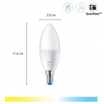 WiZ WiFi Smart LED E14 Crown 40W varm-kald hvit 470 lm 3-pk