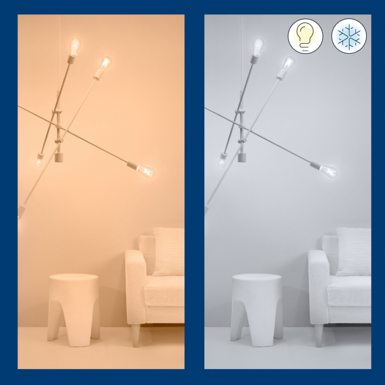 WiZ WiFi Smart LED E14 Crown 40W varm-kald hvit 470 lm 3-pk