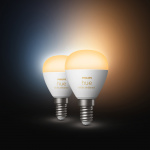 Philips Hue White Ambiance E14 Sphere 2-pakning