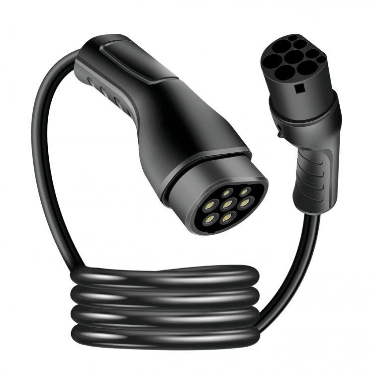 LogiLink Ladekabel Elbil Type 2 3-fase 32A 22kW 2,5m