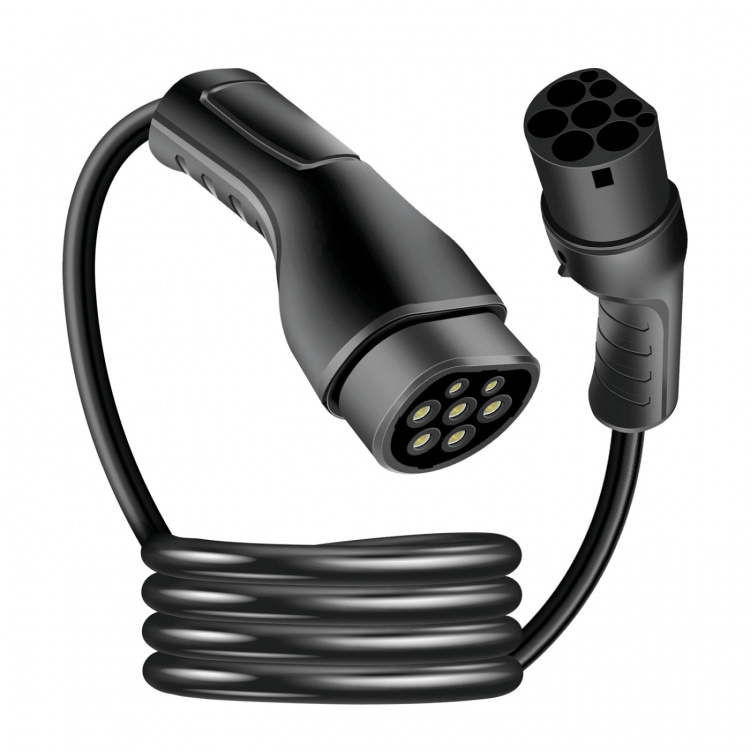 LogiLink Ladekabel for elbil Type 2 3-fase 32A 22kW 5m