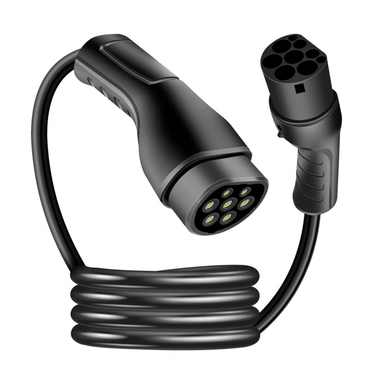 LogiLink Ladekabel for elbil Type 2 3-fase 32A 22kW 7,5m