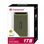 Transcend Bærbar SSD ESD380C USB-C 1 TB (R/W 2000 MB/s)