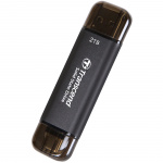 Transcend Bærbar SSD ESD310C USB-C 2 TB (R1050/W950) Svart Transcend Bærbar SSD ESD310C USB-C 2 TB (R1050/W950) Svart