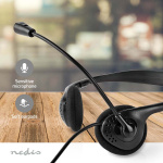 Nedis PC-hodesett | On-Ear | Stereo | USB Type-A / USB Type-C™ | Fold-Away Mikrofon | Sort Nedis PC-hodesett | On-Ear | Stereo | USB Type-A / USB Type-C™ | Fold-Away Mikrofon | Sort