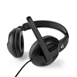 Nedis PC-hodesett | Over-Ear | Stereo | USB Type-A / USB Type-C™ | Fold-Away Mikrofon | Sort Nedis PC-hodesett | Over-Ear | Stereo | USB Type-A / USB Type-C™ | Fold-Away Mikrofon | Sort
