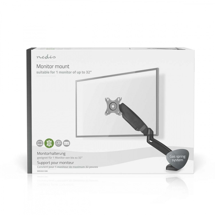 Nedis Desk Monitor Mount | Gassfjær | 1 Skjerm | 15 - 32 