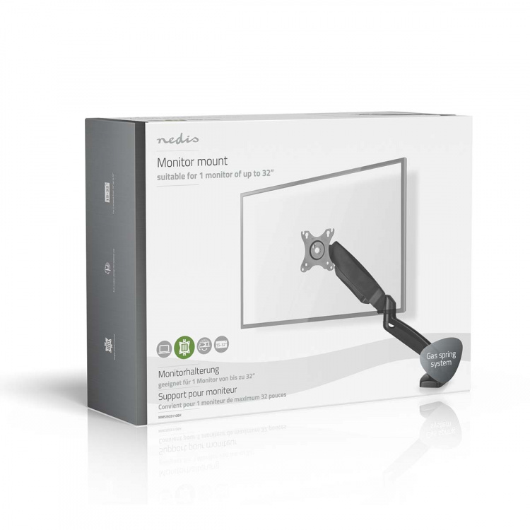 Nedis Desk Monitor Mount | Gassfjær | 1 Skjerm | 15 - 32 