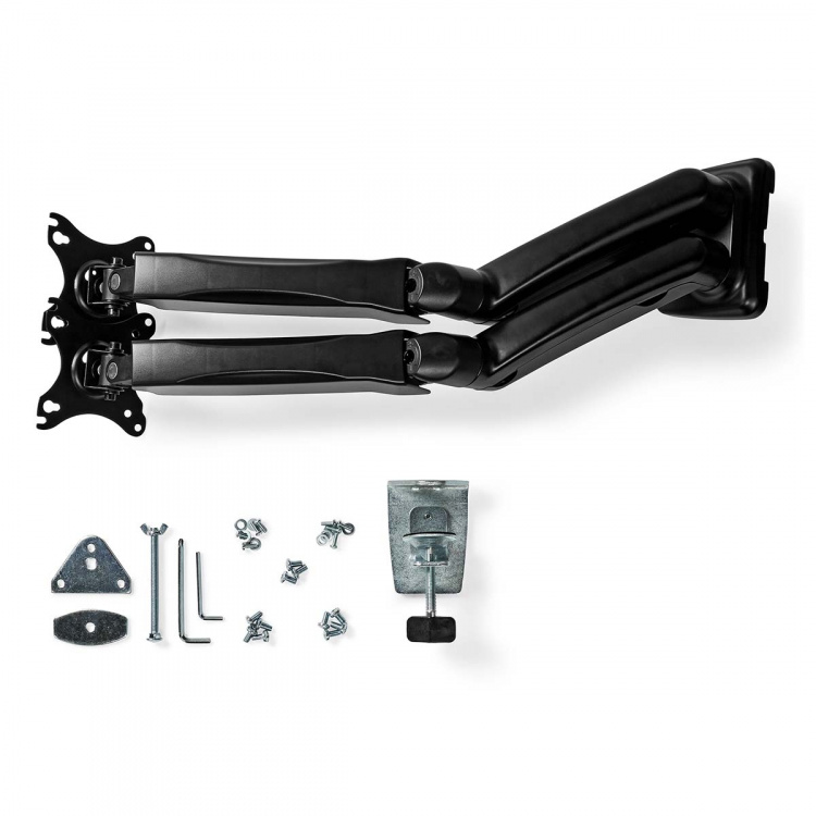 Nedis Desk Monitor Mount | Gassfjær | 2 Skjermer | 15 - 32 
