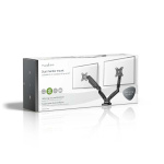 Nedis Desk Monitor Mount | Gassfjær | 2 Skjermer | 15 - 32 