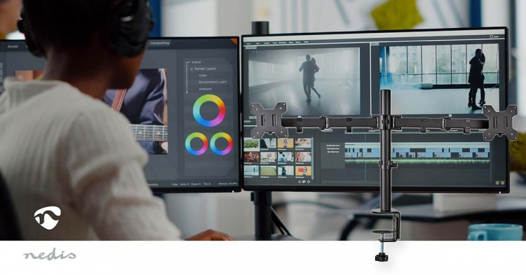 Nedis Desk Monitor Mount | 2 Skjerm(er) | 15 - 32 