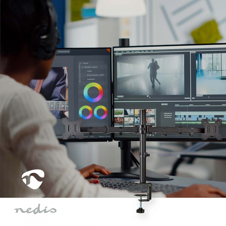 Nedis Desk Monitor Mount | 2 Skjerm(er) | 15 - 32 