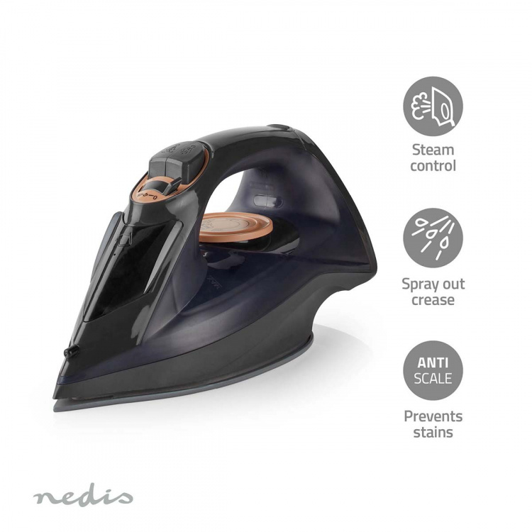 Nedis Steam Iron | 2200 W | 25 g/m | Steam shot | Keramisk | 0.26 l