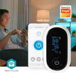 Nedis SmartLife Pulsoksymeter | Bluetooth® | LED | Anti-bevegelse interferens / Auditiv alarm / Oksygenmetning (SpO2) / Perfusjonsindeks / Puls / Sensor med høy presisjon | Hvit