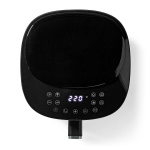 Nedis Hot Air Fryer | 4,2 l | Timer: 240 min | Antall forhåndinnstilte programmer: 8 | Digitalt | Sort