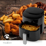 Nedis Hot Air Fryer | 4,2 l | Timer: 240 min | Antall forhåndinnstilte programmer: 8 | Digitalt | Sort