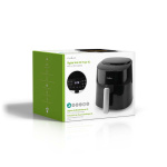 Nedis Hot Air Fryer | 4,2 l | Timer: 240 min | Antall forhåndinnstilte programmer: 8 | Digitalt | Sort