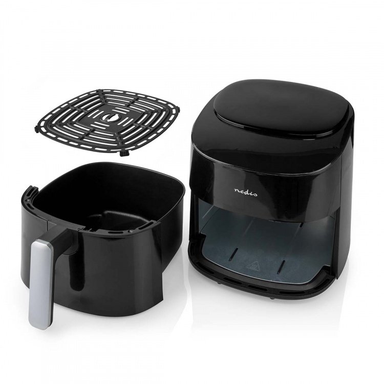 Nedis Hot Air Fryer | 4,2 l | Timer: 240 min | Antall forhåndinnstilte programmer: 8 | Digitalt | Sort