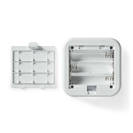 Nedis SmartLife-Klokke | RF, frequency 433 Mhz | Tilbehør til: WIFICDP10GY / WIFICDP30WT / WIFICDP40CWT | Batteri drevet / USB-Strøm | 4 Lyder | 4.5 V DC / 5 V DC | Justerbar volum | Hvit