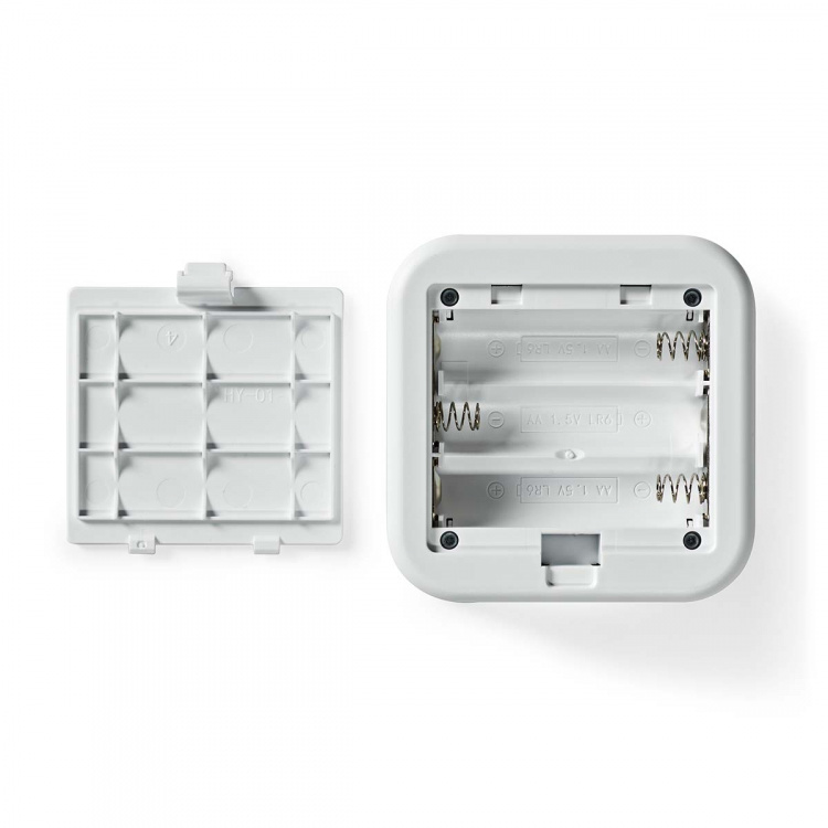 Nedis SmartLife-Klokke | RF, frequency 433 Mhz | Tilbehør til: WIFICDP10GY / WIFICDP30WT / WIFICDP40CWT | Batteri drevet / USB-Strøm | 4 Lyder | 4.5 V DC / 5 V DC | Justerbar volum | Hvit