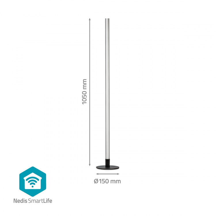 Nedis SmartLife humørlys | Wi-Fi | Tube | 180 lm | RGBIC / Varm til avkjølt hvitt | 2700 - 6500 K | 10 W | Metall / Silikon | 1 stk Nedis SmartLife humørlys | Wi-Fi | Tube | 180 lm | RGBIC / Varm til avkjølt hvitt | 2700 - 6500 K | 10 W | Metall / Silikon | 1 stk