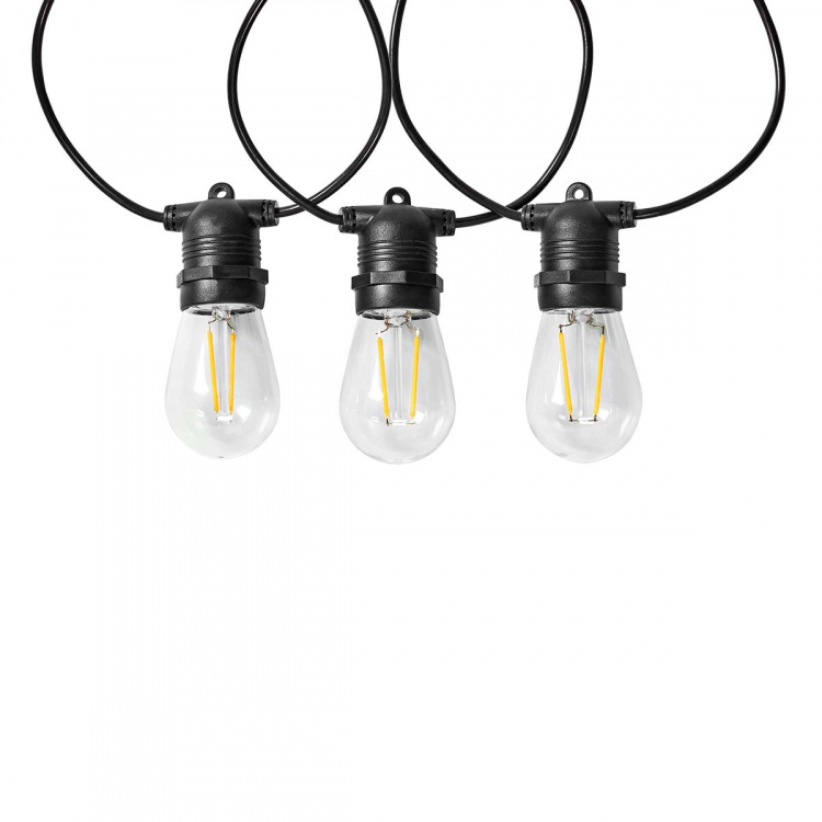 Nedis SmartLife Dekorative Lys | Party Lights | Wi-Fi | Varm Hvit | 10 LED\'s | 9.00 m | Android™ | Pære diameter: 45 mm Nedis SmartLife Dekorative Lys | Party Lights | Wi-Fi | Varm Hvit | 10 LED\'s | 9.00 m | Android™ | Pære diameter: 45 mm