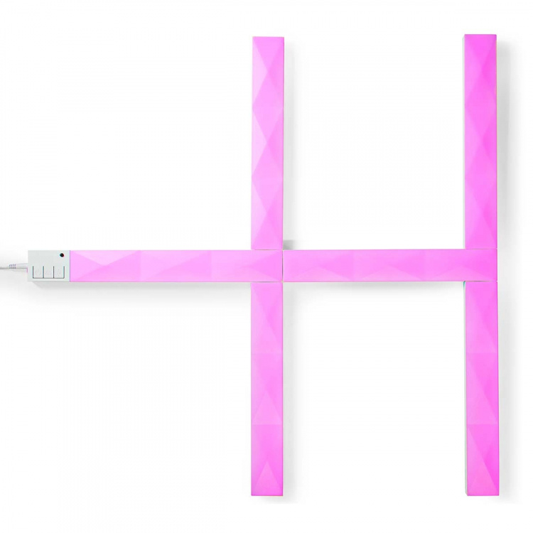 Nedis SmartLife Dekorative Lys | Veggbar | Wi-Fi | RGBIC / Varm Hvit | Android™ Nedis SmartLife Dekorative Lys | Veggbar | Wi-Fi | RGBIC / Varm Hvit | Android™