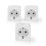 Nedis SmartLife Smart Plug | IP21 | Efektmåler | 3680 W | Type F (CEE 7/7) | 0 - 55 °C | Android™ / IOS | Hvit | 3 stk Nedis SmartLife Smart Plug | IP21 | Efektmåler | 3680 W | Type F (CEE 7/7) | 0 - 55 °C | Android™ / IOS | Hvit | 3 stk