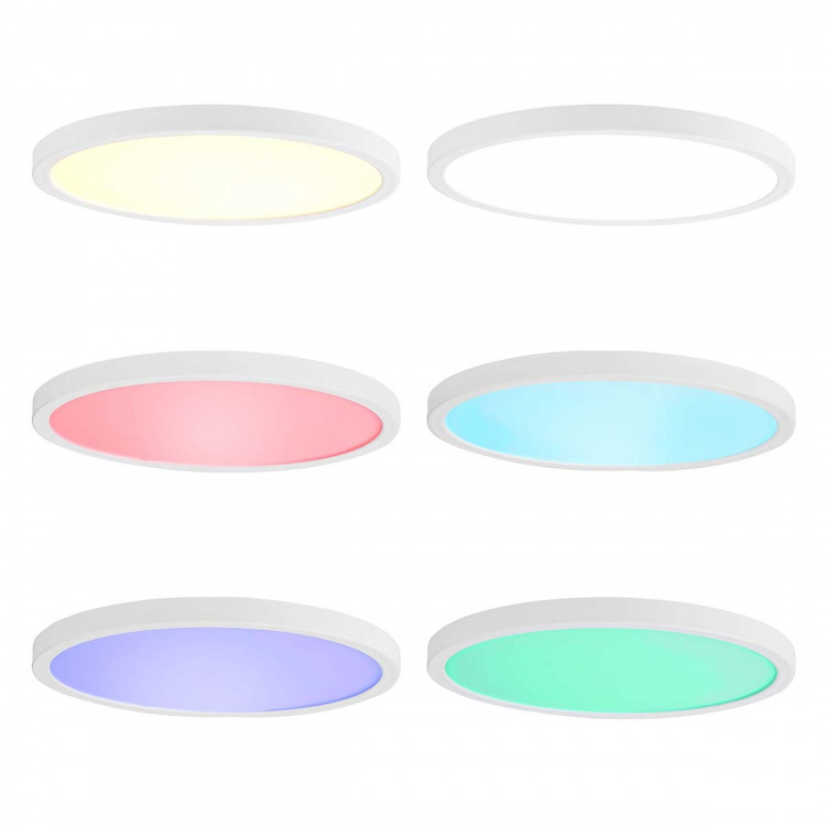 Nedis SmartLife Taklys | RGB / Varm til avkjølt hvitt | Rund | Diameter: 290 mm | 1800 lm | 2700 - 6500 K | IP20 | Energiklasse: F | Android™ / IOS Nedis SmartLife Taklys | RGB / Varm til avkjølt hvitt | Rund | Diameter: 290 mm | 1800 lm | 2700 - 6500 K | IP20 | Energiklasse: F | Android™ / IOS
