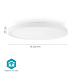 Nedis SmartLife Taklys | RGB / Varm til avkjølt hvitt | Rund | Diameter: 290 mm | 1800 lm | 2700 - 6500 K | IP20 | Energiklasse: F | Android™ / IOS Nedis SmartLife Taklys | RGB / Varm til avkjølt hvitt | Rund | Diameter: 290 mm | 1800 lm | 2700 - 6500 K | IP20 | Energiklasse: F | Android™ / IOS