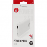 Hama Powerbank Slim 5000mAh Hvit