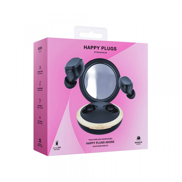 Happy Plugs Hodetelefon ADORE Svart Happy Plugs Hodetelefon ADORE Svart
