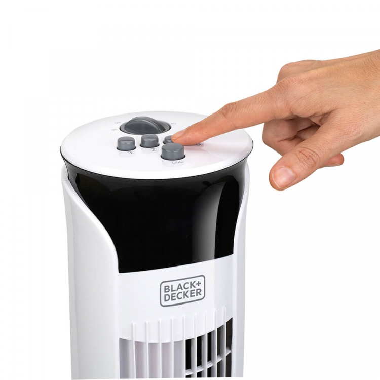 BLACK+DECKER Søylevifte Hvit 81cm