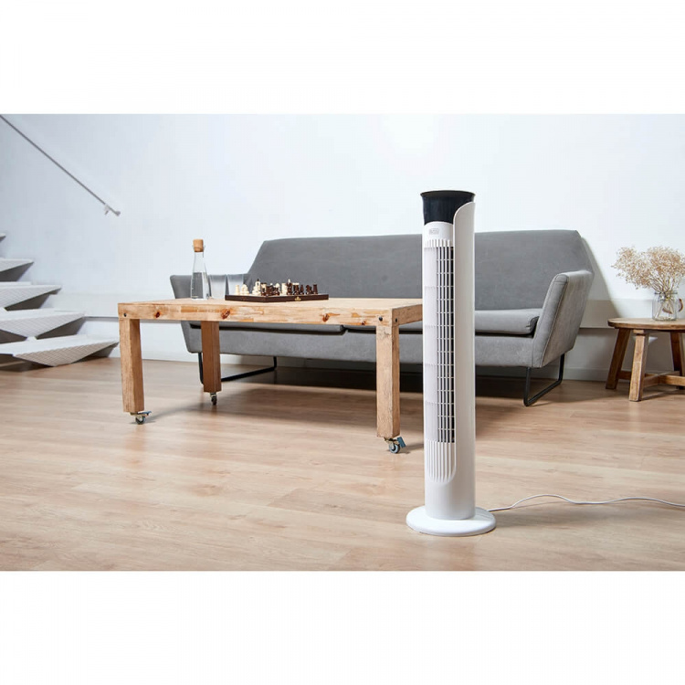 BLACK+DECKER Søylevifte Hvit 81cm