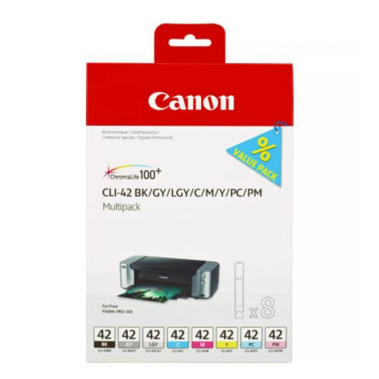 Canon Bleekk Multipak 6384B010 CLI-42 BK/GY/LGY/C/M/Y/PC/PM Canon Bleekk Multipak 6384B010 CLI-42 BK/GY/LGY/C/M/Y/PC/PM