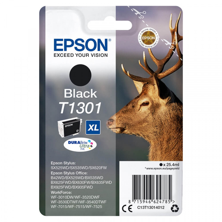 EPSON Blekk C13T13014012 T1301 Svart Stag